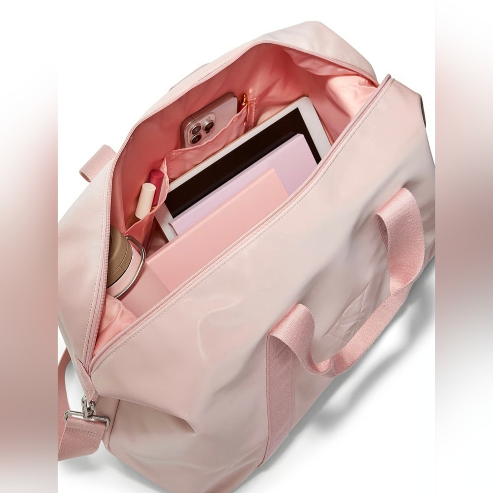 Victoria's Secret Pink Weekender Duffel Bag Tote Duffle Purse Overnight Travel - Picture 2 of 5